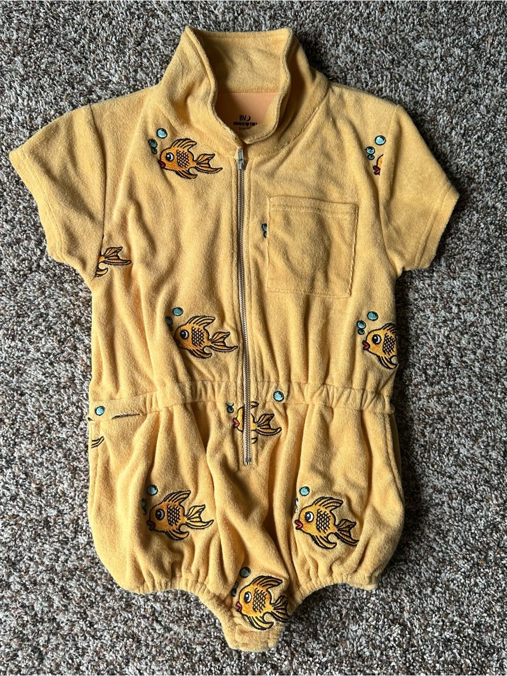 Hugo Loves Tiki Terry Fish Romper size 10T